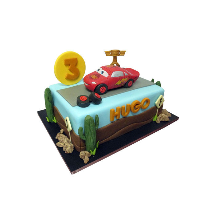Scenic Lightning McQueen Cars Cake