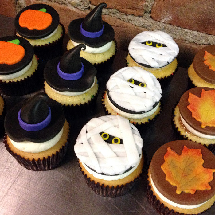 Mummy and Witch Halloween Custom Cupcakes