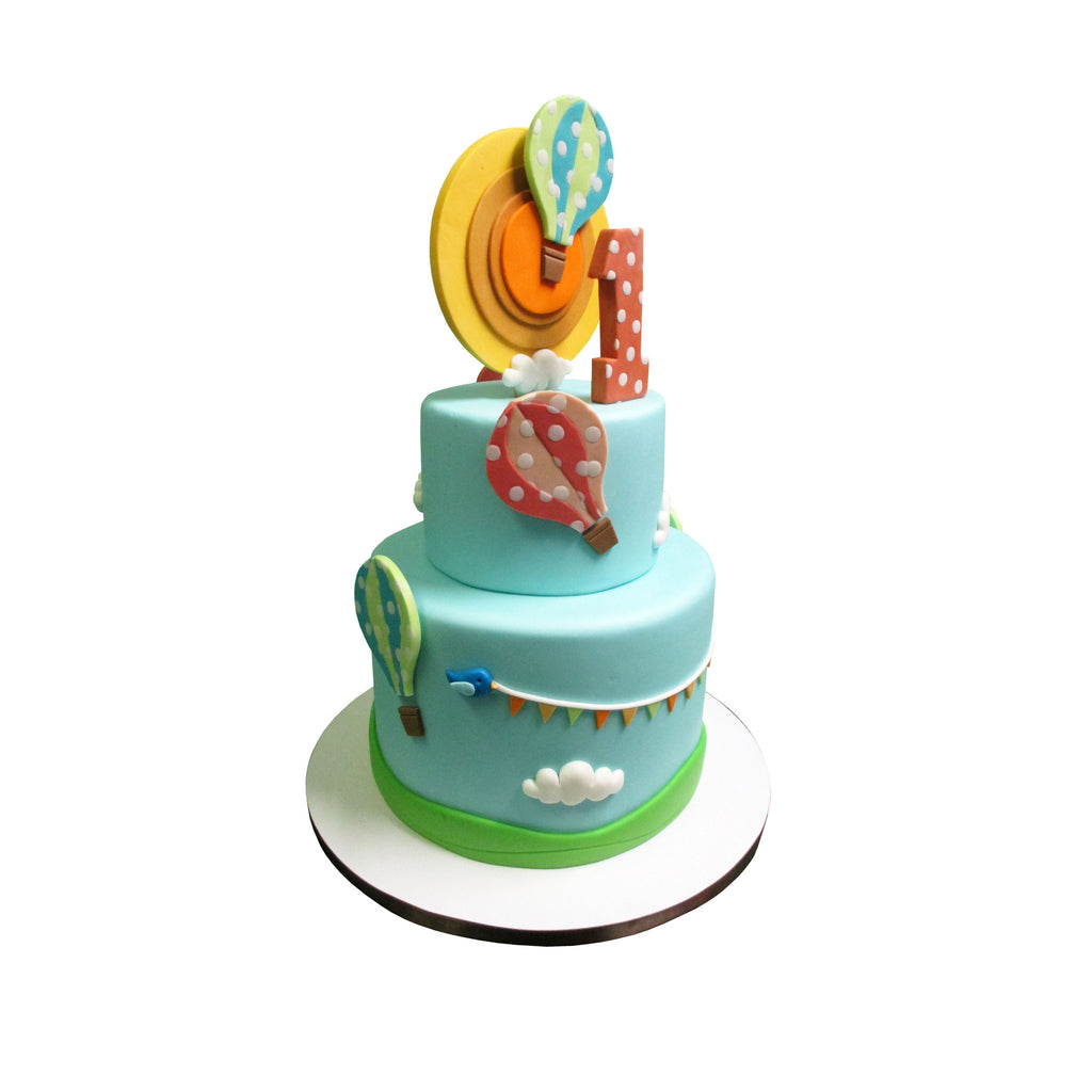 Hot Air Balloon Birthday Party Cake