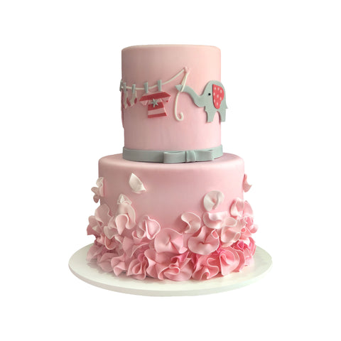 Pink Tiered Trunk Show Cake
