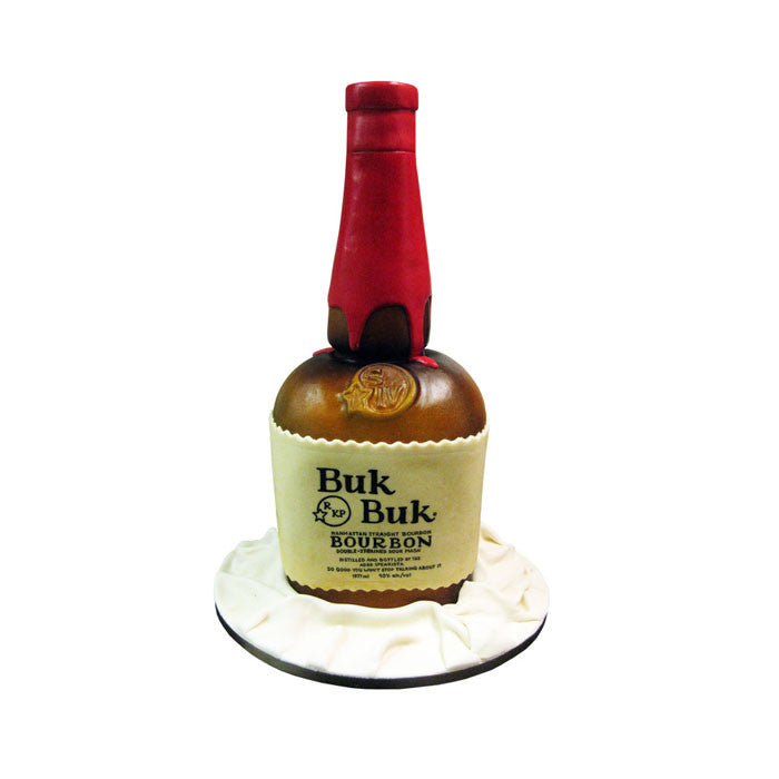Branded Bourbon Bottle Cake