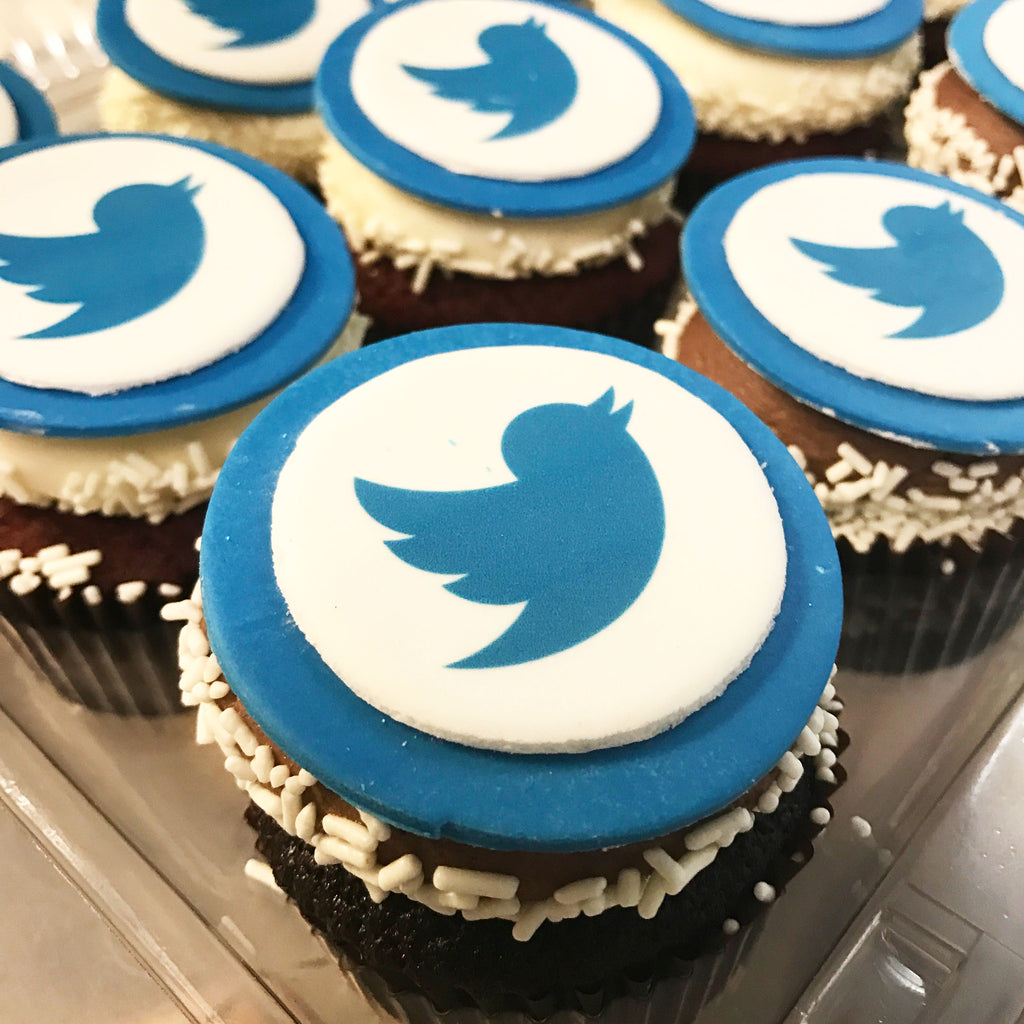 Twitter Bird Logo Custom Cupcakes