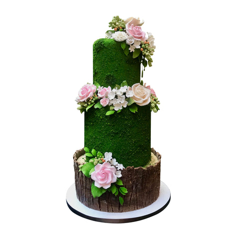 Naked Forest Wedding Cake