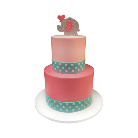 Baby Pink Ruffles Cake